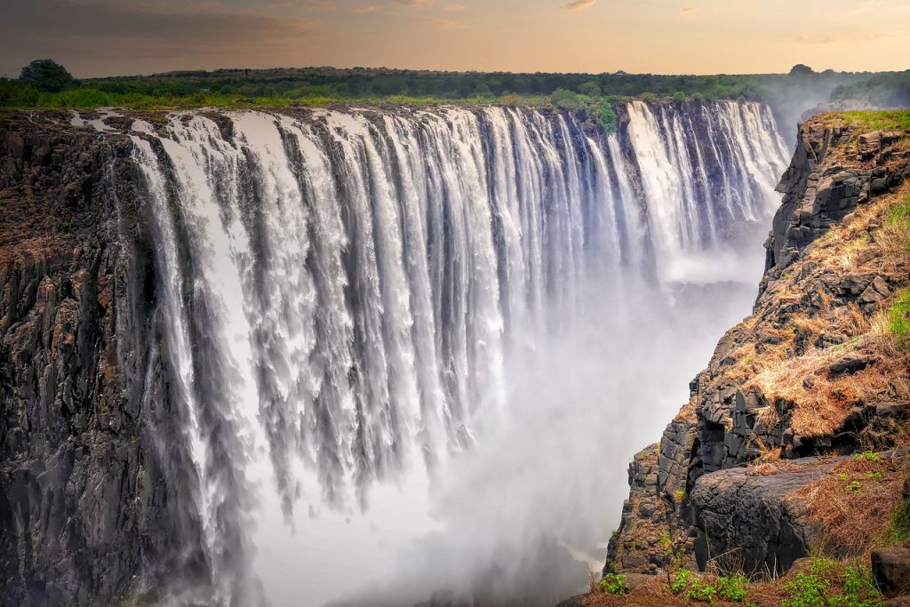 victoria falls, waterfalls, cliff